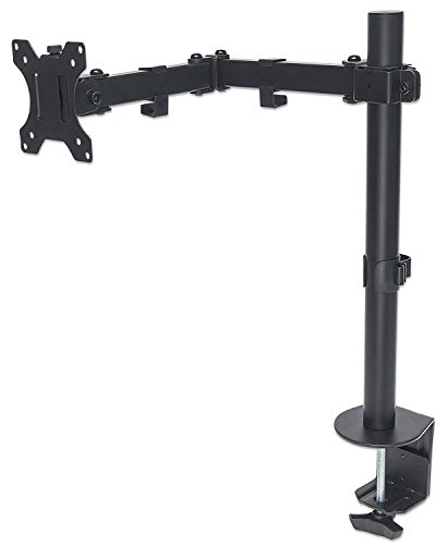 Manhattan 461542 Tischhalterung mit Monitorarm für Monitor Display zweifach 33,02-82,28 cm (13-32 Zoll) schwarz von Manhattan