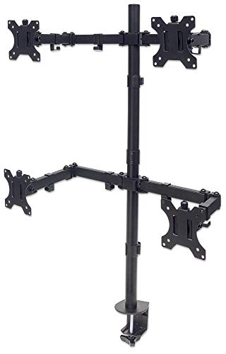 Manhattan 461566 Tischhalterung mit Monitorarm für Vier Displays von 13 Zoll bis 32 Zoll und bis zu 8 kg zweifach schwenkbar Schwarz Manhattan 461566 Tischhalterung mit Monitorarm für Vier Displays von 13 Zoll bis 32 Zoll und bis zu 8 kg zweifach schwenkbar Schwarz von Manhattan