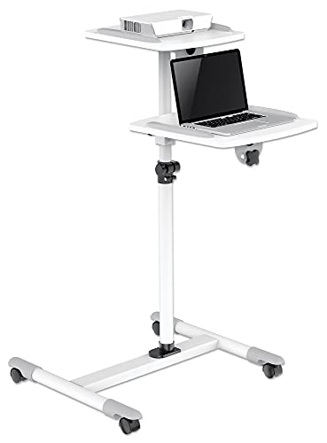 Manhattan 461726 Wagenhalterung für Projektoren und Laptops, Zwei Ablagen für Geräte bis 10 kg, Neigung von - / + 35 °, 360 ° drehbar, höhenverstellbar Manhattan 461726 Wagenhalterung für Projektoren und Laptops, Zwei Ablagen für Geräte bis 10 kg, Neigung von - / + 35 °, 360 ° drehbar, höhenverstellbar von Manhattan