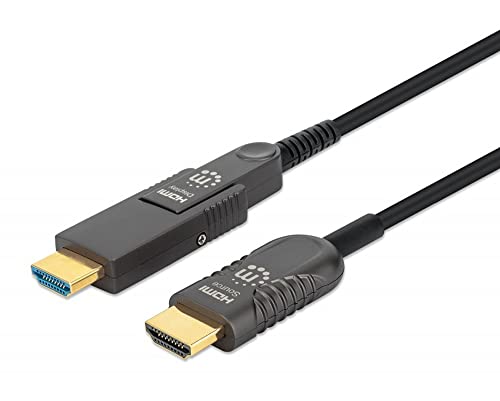 Manhattan Cavo HDMI&Trade Attivo in Fibra Ottica Con Connettore Staccabile 20m Nero 20 metri von Manhattan