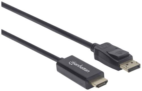 Manhattan DisplayPort / HDMI Adapterkabel DisplayPort Stecker, HDMI-A Stecker 1.00m Schwarz 153195 D von Manhattan