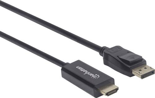 Manhattan DisplayPort / HDMI Adapterkabel DisplayPort Stecker, HDMI-A Stecker 1.80m Schwarz 152679 D von Manhattan