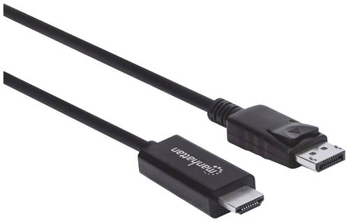 Manhattan DisplayPort / HDMI Adapterkabel DisplayPort Stecker, HDMI-A Stecker 3.00m Schwarz 153218 D von Manhattan