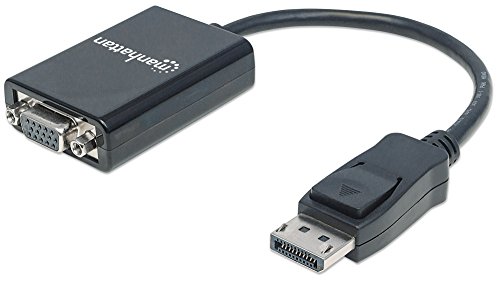 Manhattan DisplayPort auf VGA Konverter-Kabel (DisplayPort-Stecker auf HD15-Buchse 15 cm aktiv) schwarz 151962 von Manhattan