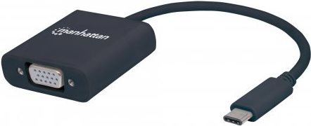 Manhattan - Externer Videoadapter - USB Type-C - VGA - Schwarz (151771) von Manhattan