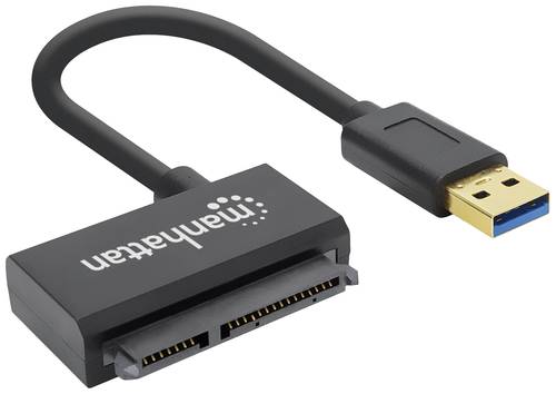 Manhattan Festplatten/SSD Adapter [1x USB 3.2 Gen 1 Stecker A (USB 3.0) - 1x SATA-Kombi-Stecker 7+15 von Manhattan