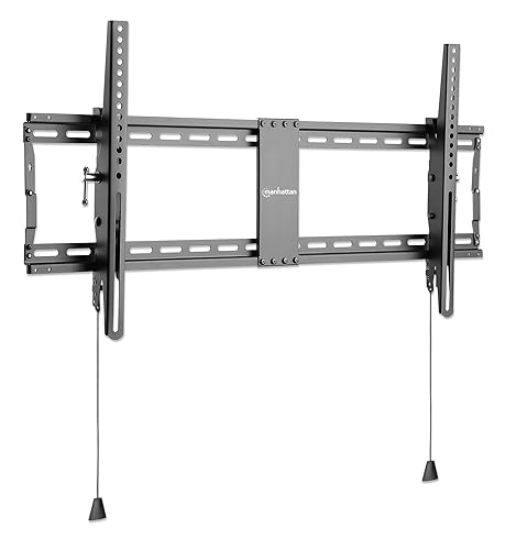 Manhattan Flache, neigbare TV-Wandhalterung für große 109-254 cm (43-100 Zoll) Fernseher bis zu 69,9 kg, ultraflaches Design, federgesichert, Zugschnur, max. 800 x 400 VESA - 462020 von Manhattan