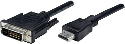 Manhattan HDMI / DVI Adapterkabel HDMI-A Stecker, DVI-D 24+1pol. Stecker 1.80m Schwarz 372503-CG sch von Manhattan