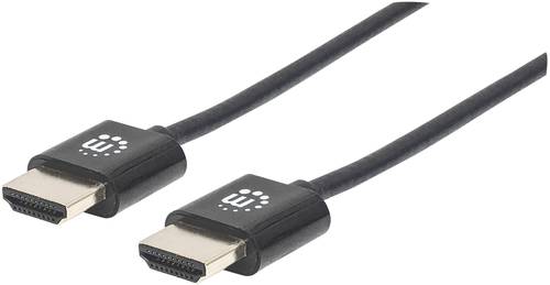 Manhattan HDMI Anschlusskabel HDMI-A Stecker, HDMI-A Stecker 0.50m Schwarz 394406 HDMI-Kabel von Manhattan