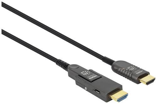 Manhattan HDMI Anschlusskabel HDMI-A Stecker, HDMI-Micro-D Stecker 70m Schwarz 355544 HDMI-fähig, H von Manhattan