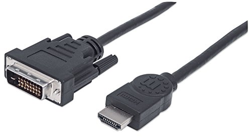Manhattan HDMI auf DVI-Kabel HDMI-Stecker auf DVI-D 24+1 Stecker Dual Link schwarz 1,8 m 372503 Manhattan HDMI auf DVI-Kabel HDMI-Stecker auf DVI-D 24+1 Stecker Dual Link schwarz 1,8 m 372503 von Manhattan