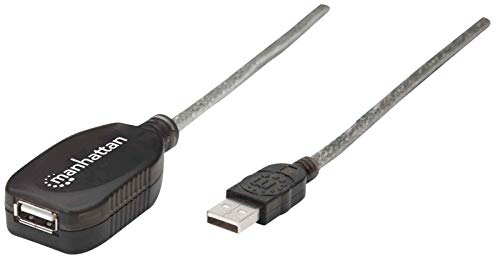 Manhattan Hi-Speed USB 2.0 Repeater Kabel (A-Stecker / A-Buchse) 5 m silber von Manhattan