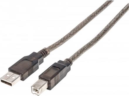 Manhattan Hi-Speed - USB-Kabel - USB (M) bis USB Type B (M) - USB2.0 - 15,0m - aktiv - Schwarz (152389) von Manhattan