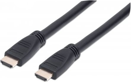Manhattan In-Wall CL3 High Speed HDMI Cable with Ethernet - HDMI mit Ethernetkabel - HDMI (M) bis HDMI (M) - 10,0m - Doppelisolierung - Schwarz - geformt, 4K Unterstützung (353977) von Manhattan