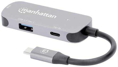 Manhattan Notebook Dockingstation USB-C auf HDMI 3-in-1 Docking-Konverter USB-C® Power Delivery von Manhattan