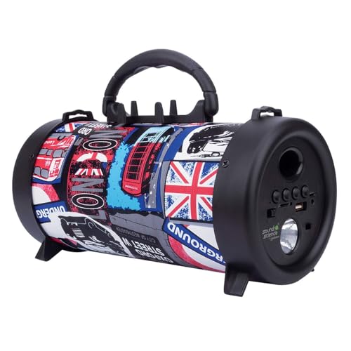 Manhattan-Products Sound Science Bluetooth-Lautsprecher mit Taschenlampe - Kabelloser Bluetooth Lautsprecher, Box, FM, USB, Musik, 3,5mm-Klinke - LDN Manhattan-Products Sound Science Bluetooth-Lautsprecher mit Taschenlampe - Kabelloser Bluetooth Lautsprecher, Box, FM, USB, Musik, 3,5mm-Klinke - LDN von Manhattan