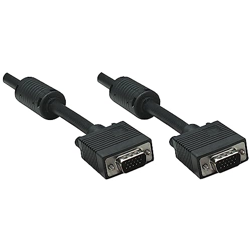 Manhattan SVGA Monitorkabel mit Ferritkernen HD15 Stecker auf HD15 Stecker mit Ferritkernen 3m schwarz 317733 von Manhattan
