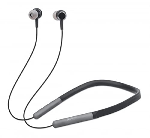 Manhattan Sound Science In-Ear Bluetooth-Sportheadset mit Nackenbügel, Bluetooth 5.0 + EDR, In-Ear-Design, omnidirektionales Mikrofon, integrierte Bedienelemente, schwarz 179805 von Manhattan