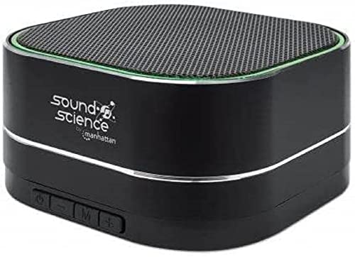 Manhattan Sound Science Metallic LED Bluetooth®-Lautsprecher, Schwarz von Manhattan