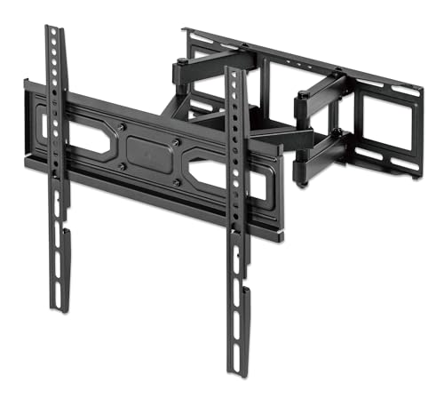 Manhattan TV-Wandhalterung Für Bildschirme von 32" bis 70" und bis zu 40 kg, Full Motion (vollbeweglich), nach Montage horizontal justierbar, schwarz von Manhattan