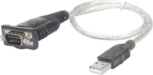 Manhattan USB 1.1 Adapter [1x USB 1.1 Stecker A - 1x D-SUB-Stecker 9pol.] 205146 vergoldete Steckkon von Manhattan