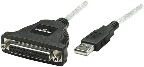 Manhattan USB 1.1 Anschlusskabel [1x USB 1.1 Stecker A - 1x D-SUB-Buchse 25pol.] von Manhattan