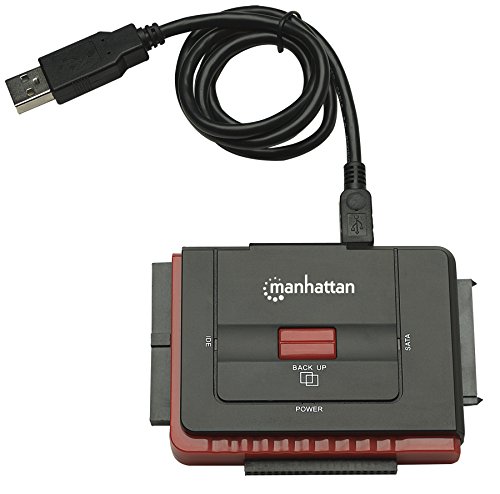 Manhattan USB 2.0 auf SATA/IDE Adapter 3-in-1 Adapter mit one-Touch-BackuP von Manhattan
