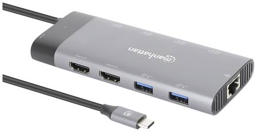 Manhattan USB-C® Dockingstation USB-C PD 10-in-1 8K Passend für Marke: Universal von Manhattan