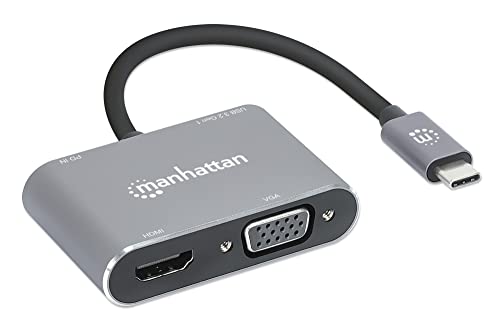 Manhattan USB-C auf HDMI & VGA 4in1 Konverter Power Delivery von Manhattan