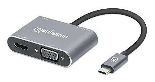 Manhattan USB-C auf HDMI & VGA 4in1 Konverter Power Delivery von Manhattan