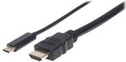 Manhattan USB-C to HDMI Adapter Cable - Externer Videoadapter - USB-C 3.1 - HDMI - Schwarz von Manhattan