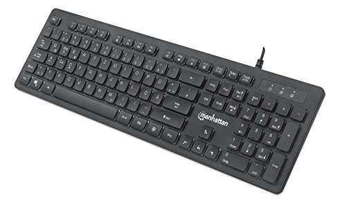 Manhattan USB-Gaming-Tastatur mit LEDs, schwarz von Manhattan