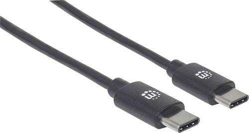 Manhattan USB-Kabel USB 2.0 USB-C® Stecker 2.00m Schwarz 354875 von Manhattan