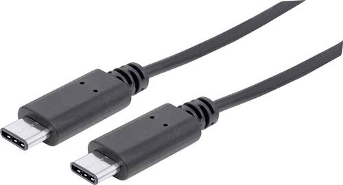 Manhattan USB-Kabel USB 3.2 Gen1 (USB 3.0 / USB 3.1 Gen1) USB-C® Stecker, USB-C® Stecker 1.00m Sch von Manhattan