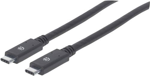 Manhattan USB-Kabel USB 3.2 Gen1 (USB 3.0 / USB 3.1 Gen1) USB-C® Stecker 2.00m Schwarz 354905 von Manhattan