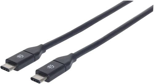 Manhattan USB-Kabel USB 3.2 Gen2 (USB 3.1 Gen2) USB-C® Stecker, USB-C® Stecker 0.50m Schwarz 354899 von Manhattan