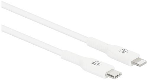 Manhattan USB-Kabel USB-C® Stecker, Apple Lightning Stecker 0.50m Weiß 394505 von Manhattan