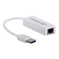 Manhattan USB2.0 2,0 to Fast Ethernet Adapter - Netzwerkadapter - USB2.0 - 10/100 Ethernet - wei� (506731) von Manhattan