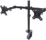 Manhattan Universal Dual Monitor Mount with Double-Link Swing Arms - Tischhalterung für 2 LCD-Displays - Stahl - Schwarz - Bildschirmgröße: 33-81.3 cm (13-32) von Manhattan