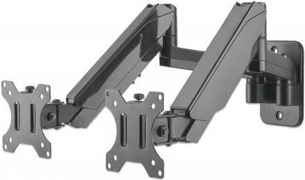 Manhattan Universal Gas Spring Dual Monitor - Wandhalterung für 2 LCD-Displays - Kunststoff, Aluminium, Stahl - Bildschirmgröße: 43,2-81,3 cm (17-32) (461627) von Manhattan