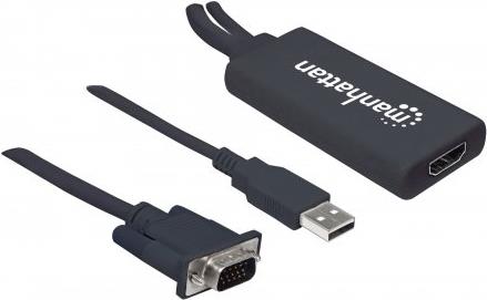 Manhattan VGA and USB to HDMI Converter - Externer Videoadapter - USB / VGA - HDMI von Manhattan