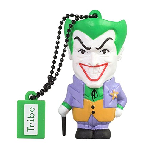 Tribe Warner Bros DC Comics Joker USB Stick 16GB Speicherstick 2.0 High Speed Pendrive Memory Stick Flash Drive, Lustige Geschenke 3D Figur, USB Gadget aus Hart-PVC mit Schlüsselanhänger – Mehrfarbig von Manhattan