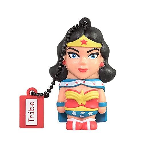Tribe Warner Bros DC Comics Wonder Woman USB Stick 16GB Speicherstick 2.0 High Speed Pendrive Memory Stick Flash Drive, Lustige Geschenke 3D Figur, USB Gadget aus Hart-PVC mit Schlüsselanhänger – Mehrfarbig von Manhattan