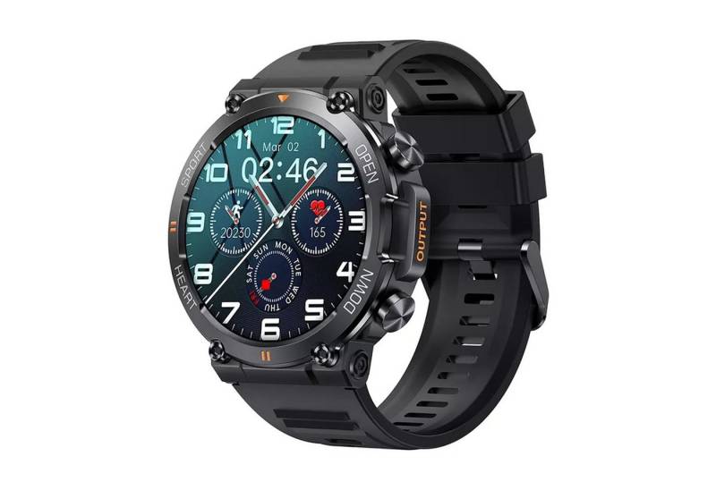 Manike HK56 Pro Smartwatch (4,3 cm/1,69'' HD Voll Touchscreen Zoll) Spar - Set, mit wechselband aus weichem Silikon und Ladenkabel, Herzfrequenzmesser, Analyse von EKG-Daten, Blutdruckmessgerät von Manike