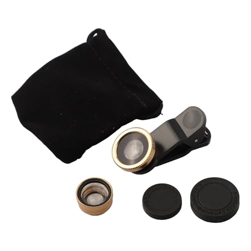 Erwecken Sie Ihre Fotos zum Leben mit einem multifunktionalen Kameraobjektiv-Set mit Fischaugen-Funktionen (Gold) von Manillefu