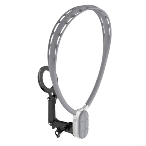 Hals-Handyhalterung, magnetische Handyhalterung für Vlog-Selfie, Live-Streaming, Radfahren, 200 x 205 x 57 mm (grau) von Manillefu