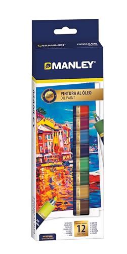 Manley - Ölfarben 12 Farben | Farbvielfalt | Kreativität ohne Grenzen | Verschiedene Farben | Für alle Altersgruppen | Farbabenteuer von Manley