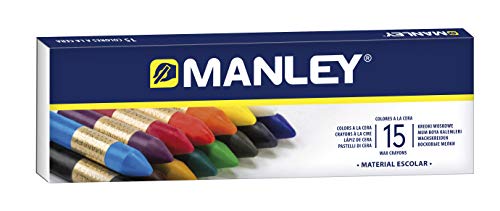 Manley Wachsmalstifte 15 Einheiten | Professionelle Wachsmalstifte | Weiche Wachsmalstifte im Etui | Mischbare Farben | Farblich sortiert Manley Wachsmalstifte 15 Einheiten | Professionelle Wachsmalstifte | Weiche Wachsmalstifte im Etui | Mischbare Farben | Farblich sortiert von Manley