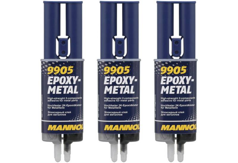 Mannol Kabelbinder 3x 2K-Epoxidkleber für Metallteile Epoxy-Metal 30 g Typ 9905 von Mannol