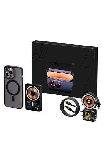 Schutzhülle, externer Akku, Schutzhülle für iPhone Pro Max, iPhone-Ladegerät, Komplettset für iPhone 15 15PLUS 15 Pro 15 Pro 15 Pro Max (Schwarz, 15 Pro) von Manori Market